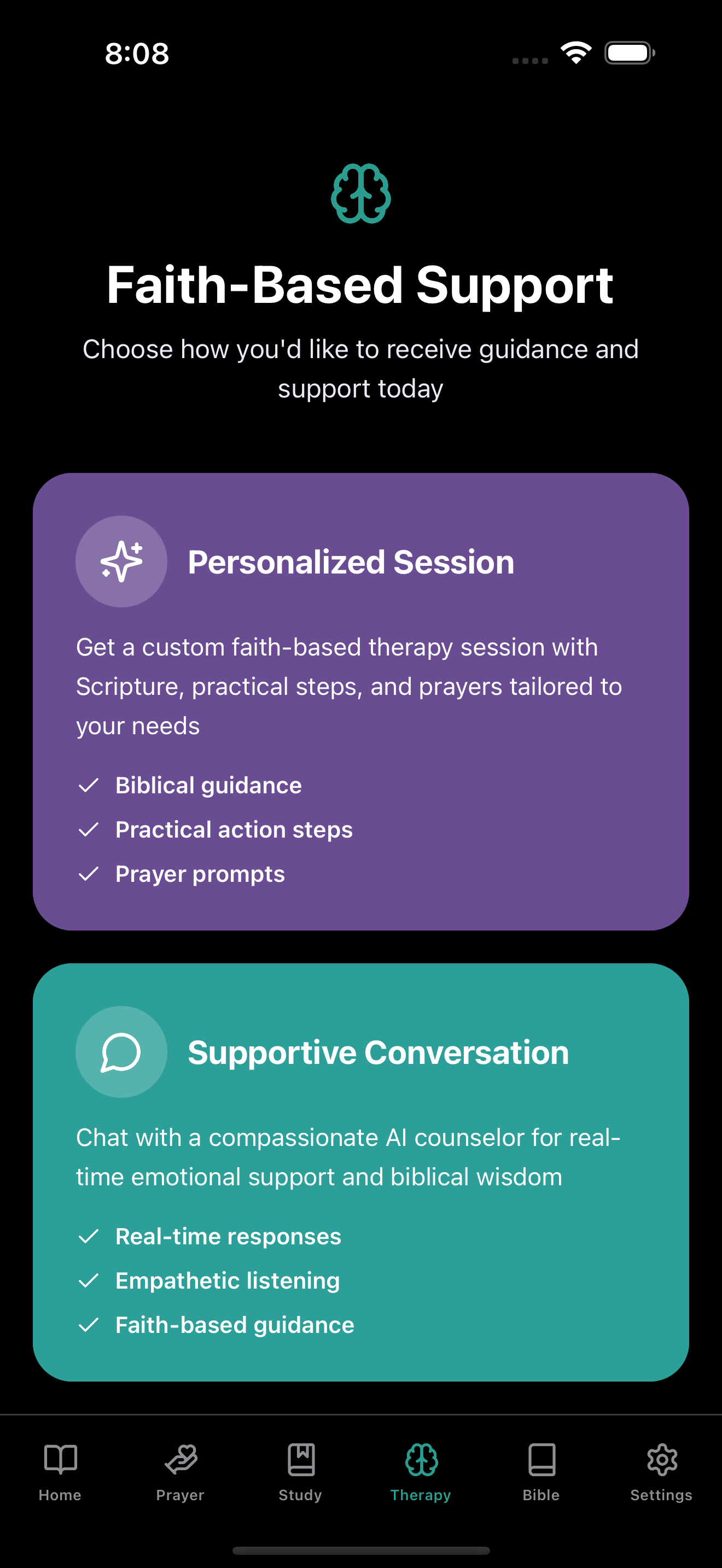 Faith-based support preview